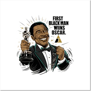 First Black Man wins Oscar Louis Gossett Posters and Art